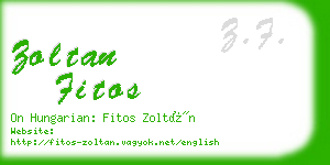 zoltan fitos business card